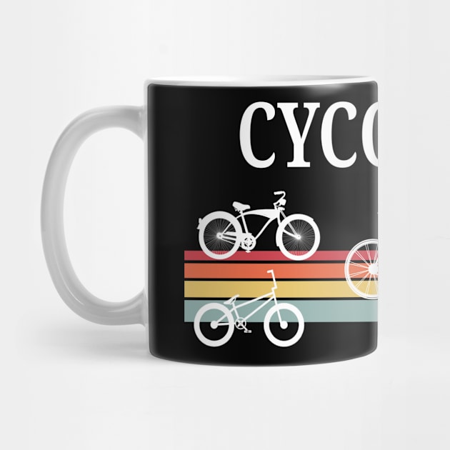 Cycology Funny Psychology Cyclist Bike pun by Surfer Dave Designs